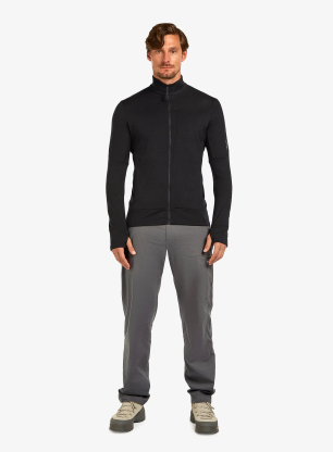 Суичър с цип Icebreaker Merino 260 Quantum IV LS Zip - black