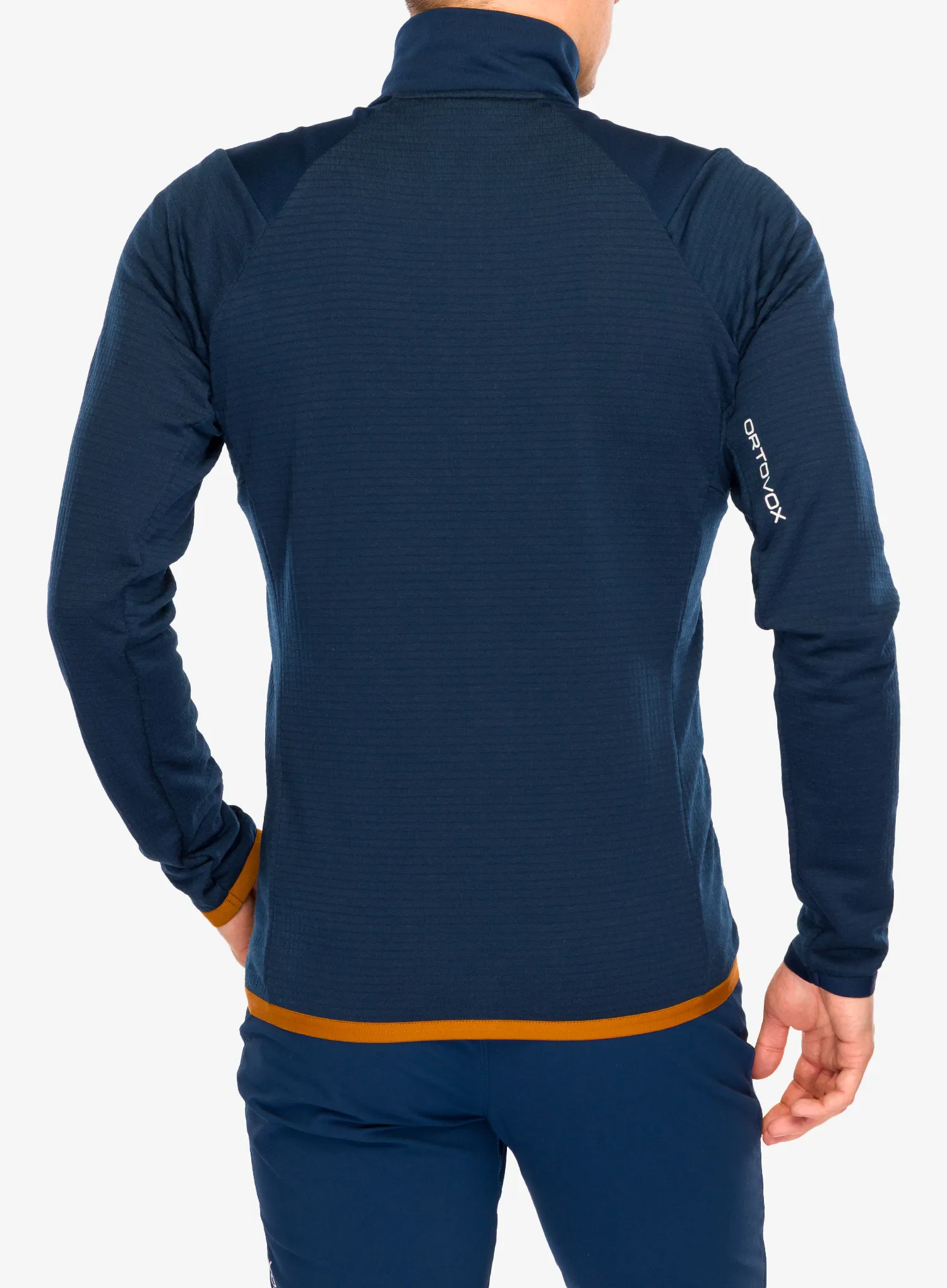 Суичър с цип Ortovox Fleece Grid Jacket - deep ocean