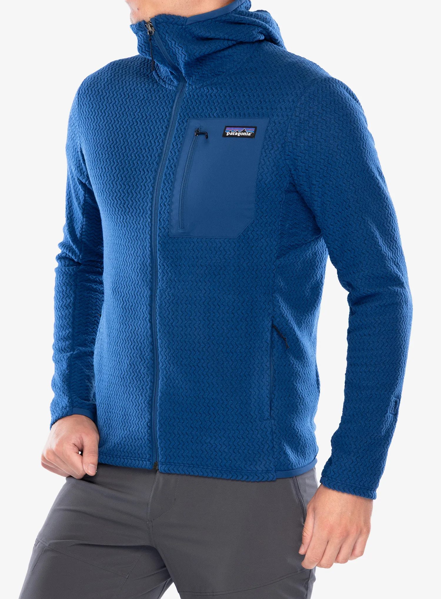 Суичър с цип Patagonia R1 Air Full-Zip Hoody - clement blue