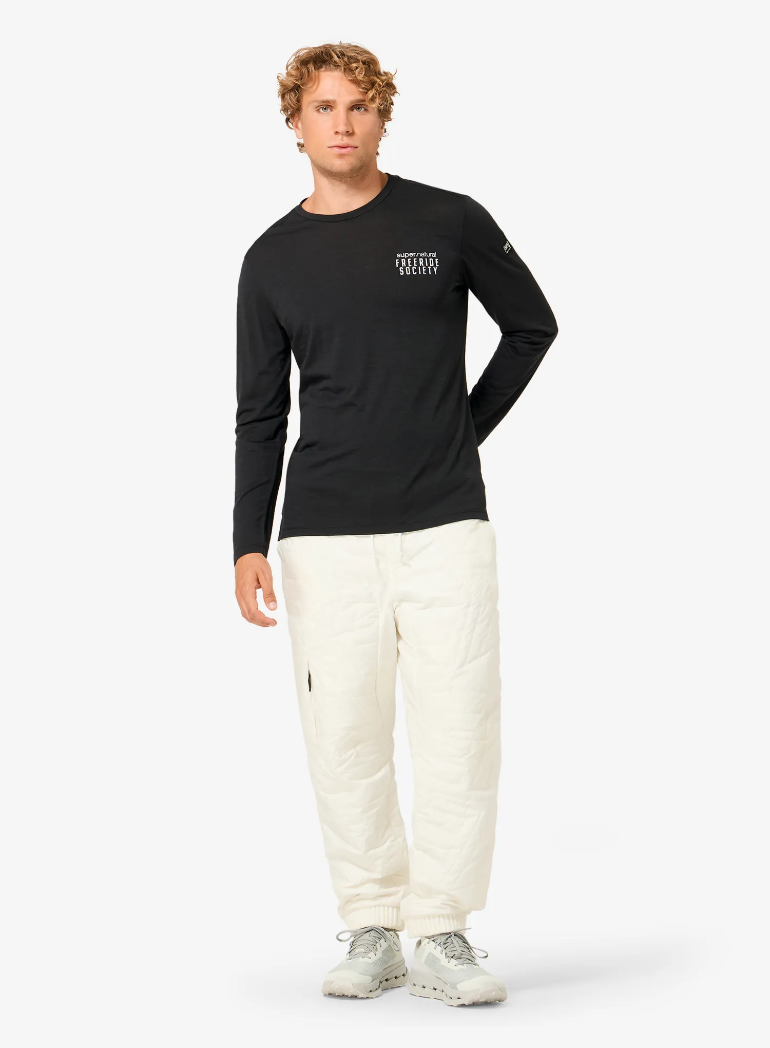 Суичър Super.natural Freeride Society LS - jet black/various