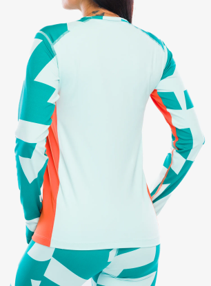 Дамски термоактивен суичър adidas TERREX Multi Synthetic Base Layer LS - semi flash aqua/semi imp orang