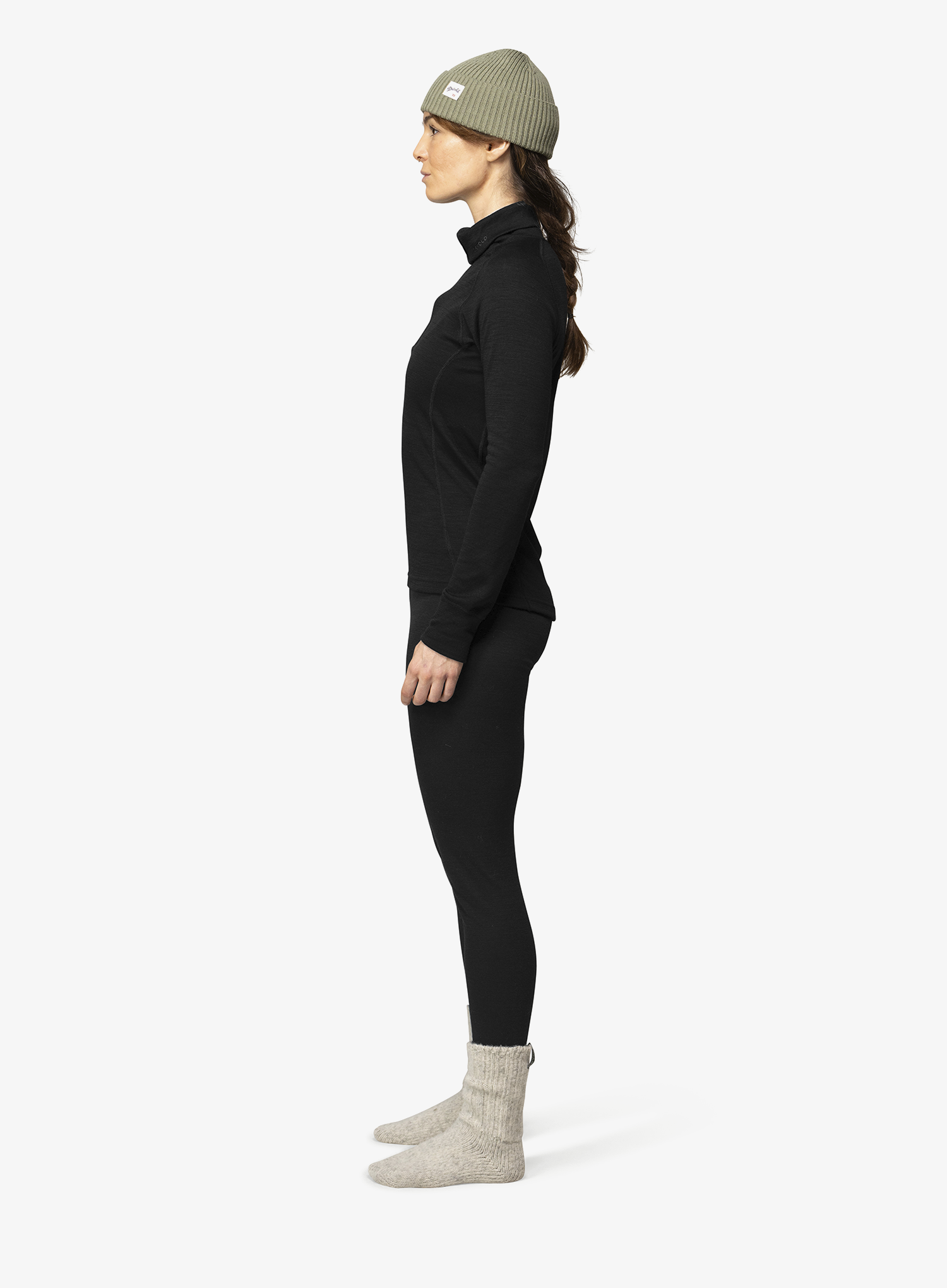 Дамски термоактивен суичър Devold Duo Active Merino 205 Z.Neck - black