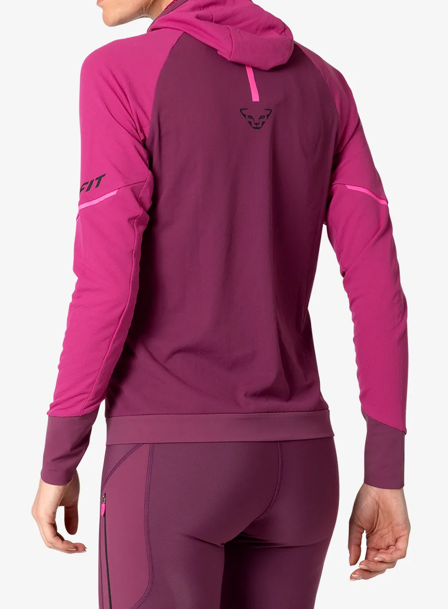 Дамски термоактивен суичър Dynafit Alpine L/S Hooded Tee - magenta