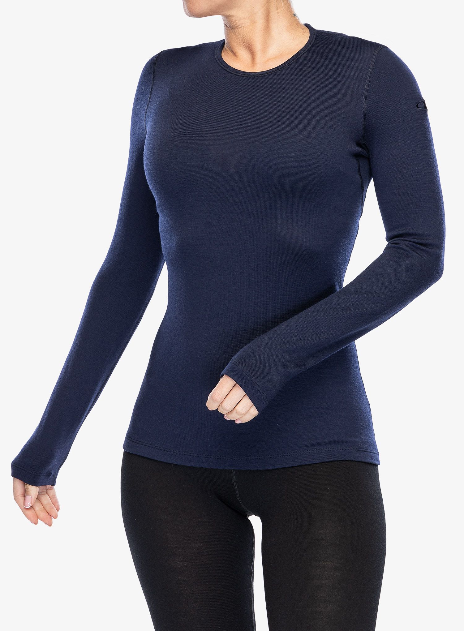 Дамски термоактивен суичър Icebreaker 260 Tech L/S Crewe - midnight navy
