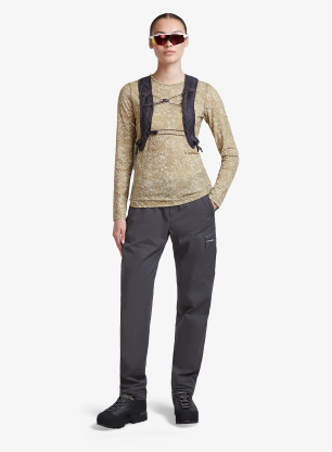 Дамски термоактивен суичър Icebreaker Merino 200 Oasis LS Crewe Moss Bloom AOP - cumin/undyed/aop
