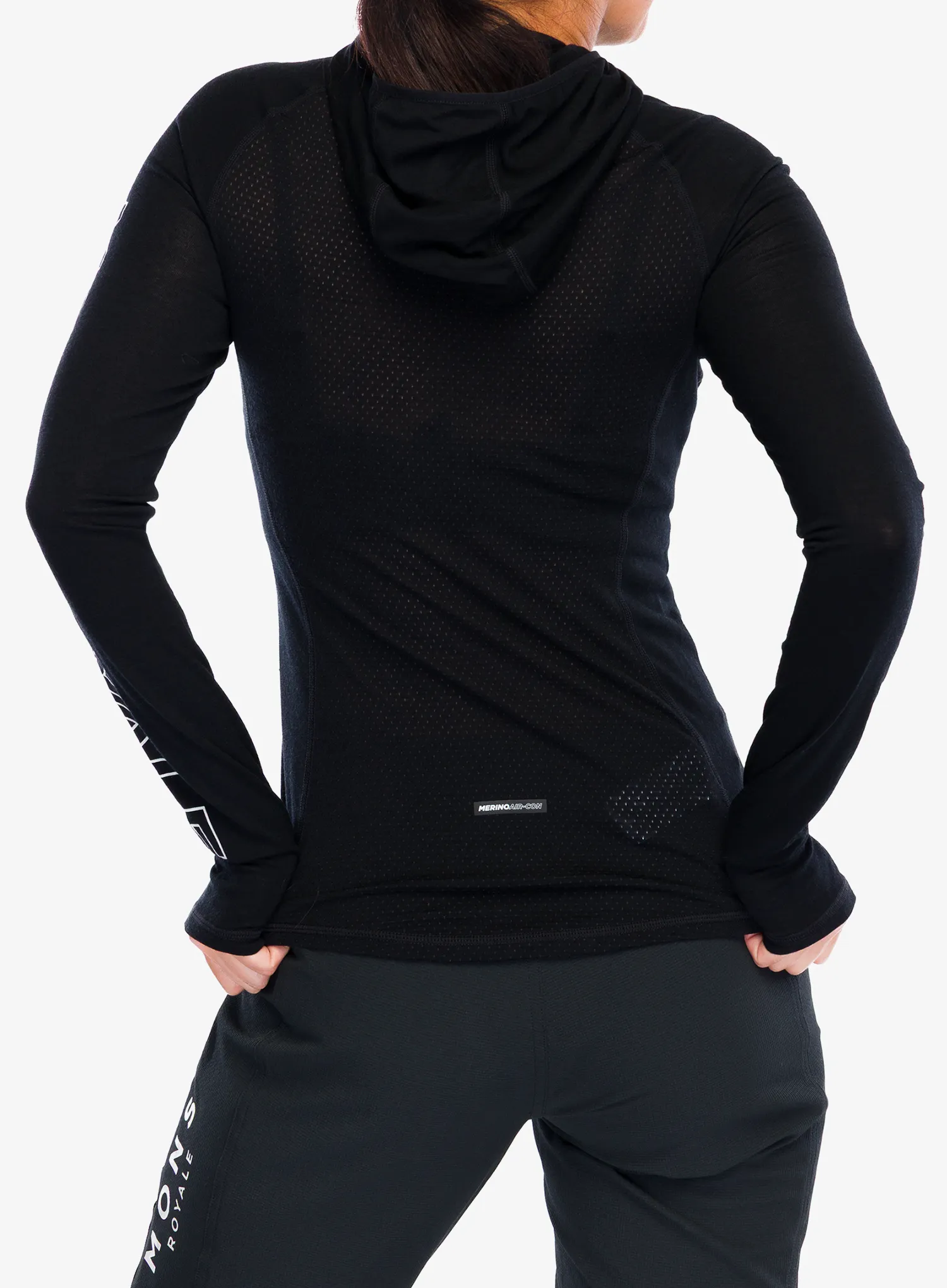 Дамски термоактивен суичър Mons Royale Bella Tech Hood - black