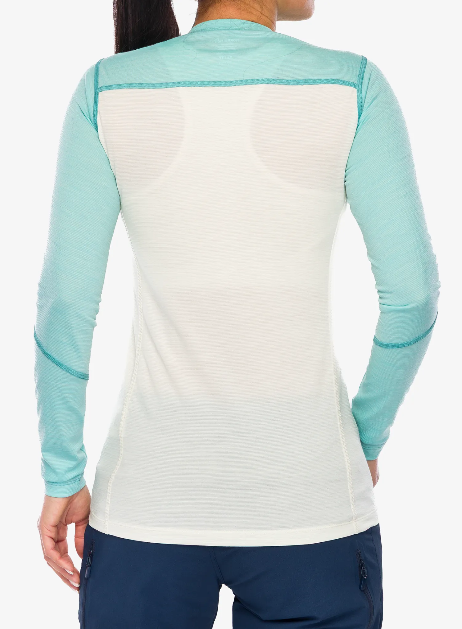 Дамски термоактивен суичър Norrona Falketind EqualiserUll Long Sleeve - aqua haze/whisper white