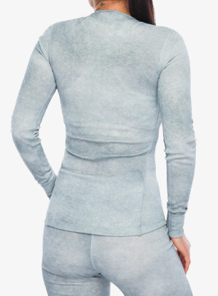 Дамски термоактивен суичър Odlo Active Warm X Pow BL Top Crew Neck L/S - silver grey