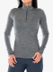 Дамски термоактивен суичър Odlo Merino 200 BL Top Turtle Neck LS Half Zip - steel grey melange
