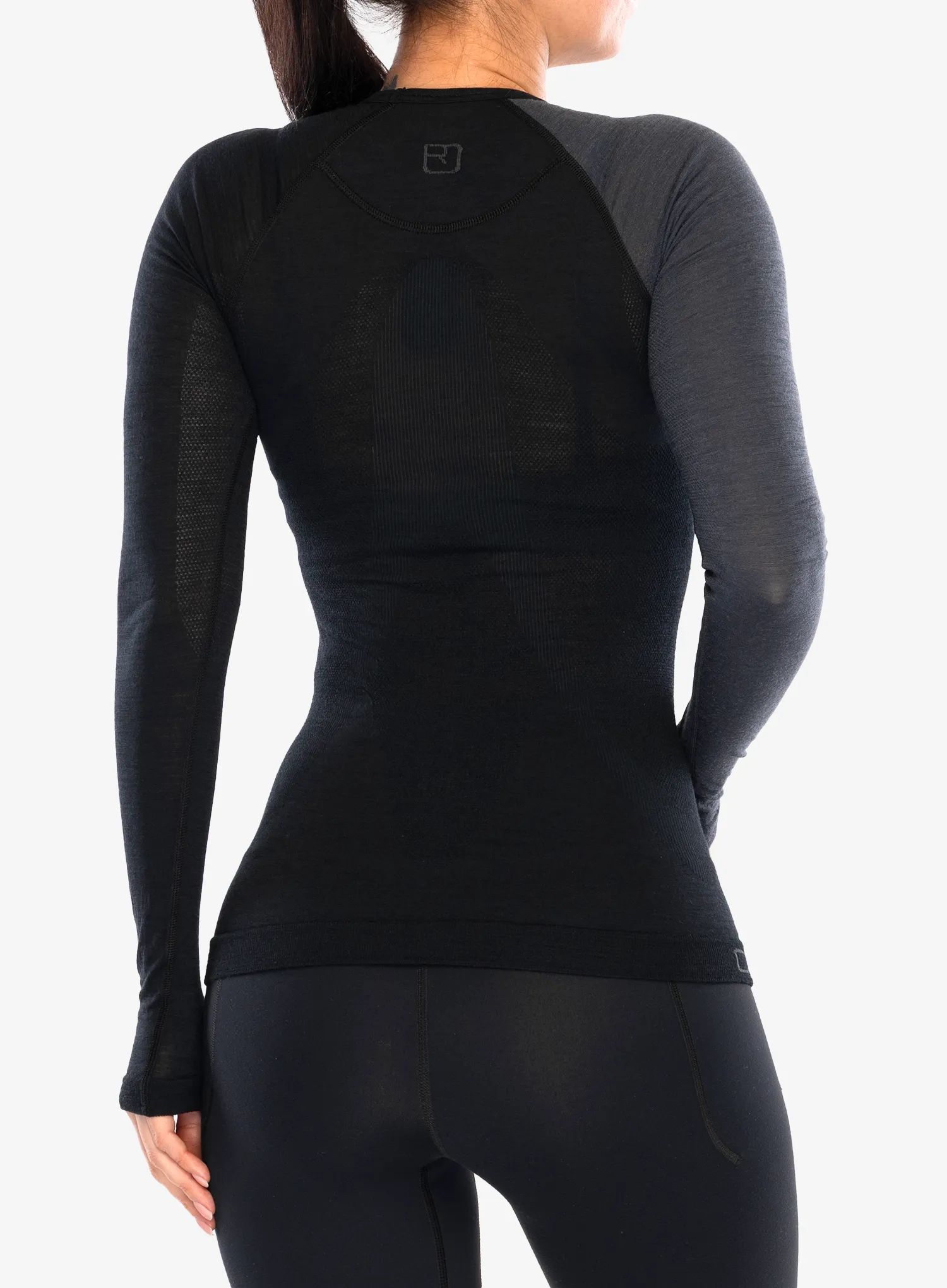 Дамски термоактивен суичър Ortovox 120 Comp Light Long Sleeve - black raven