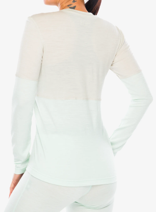 Дамски термоактивен суичър Ortovox 185 Rock N Wool Long Sleeve - white tea