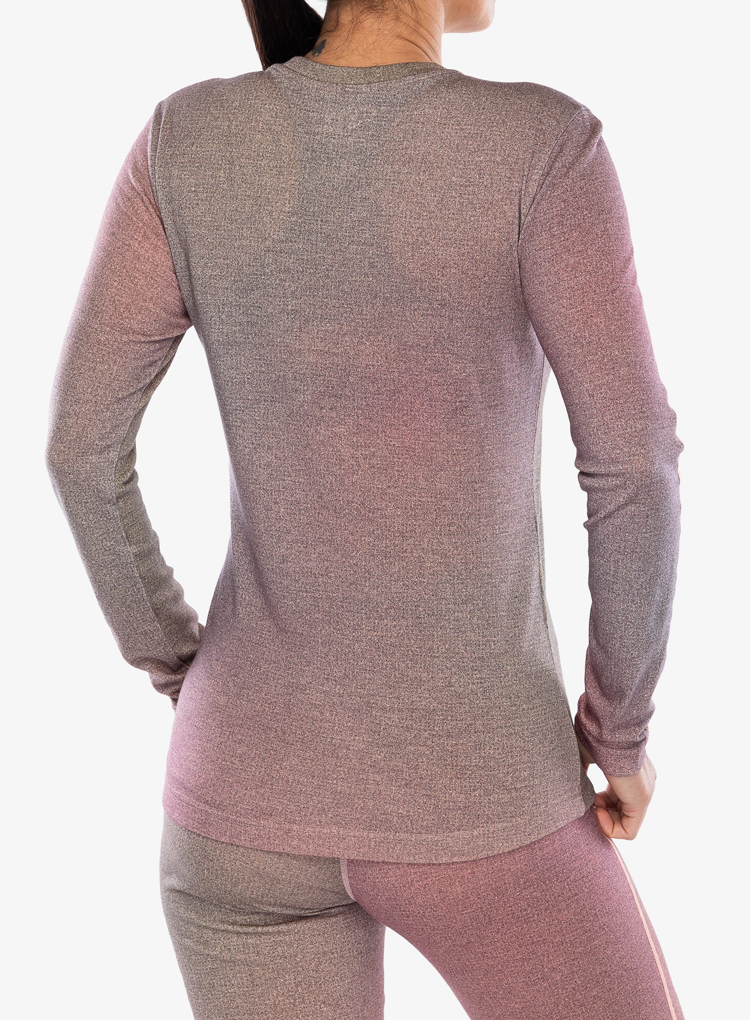 Дамски термоактивен суичър Ortovox 185 Rock'N'Wool Print LS - aop dawn rose