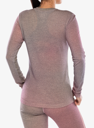 Дамски термоактивен суичър Ortovox 185 Rock'N'Wool Print LS - aop dawn rose