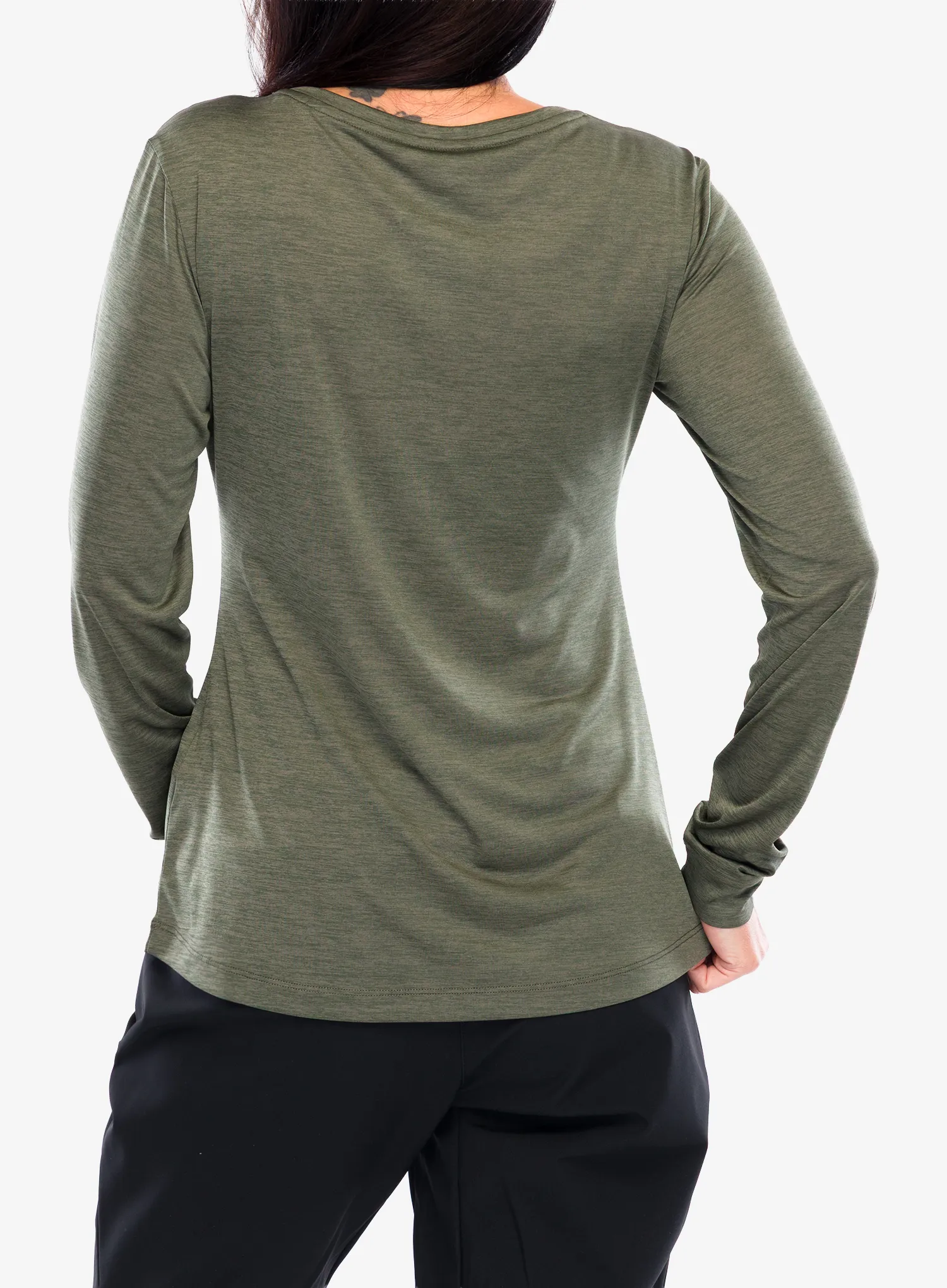 Дамски суичър Salewa Puez Melange Dry L/S Tee - faded green melange