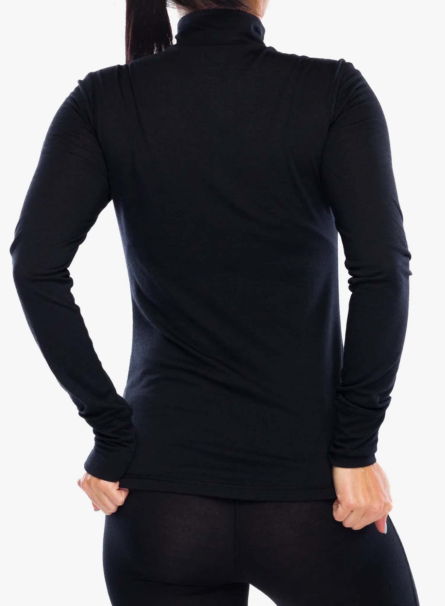 Дамски термоактивен суичър Super.natural Tundra175 Zip 1/4 - jet black