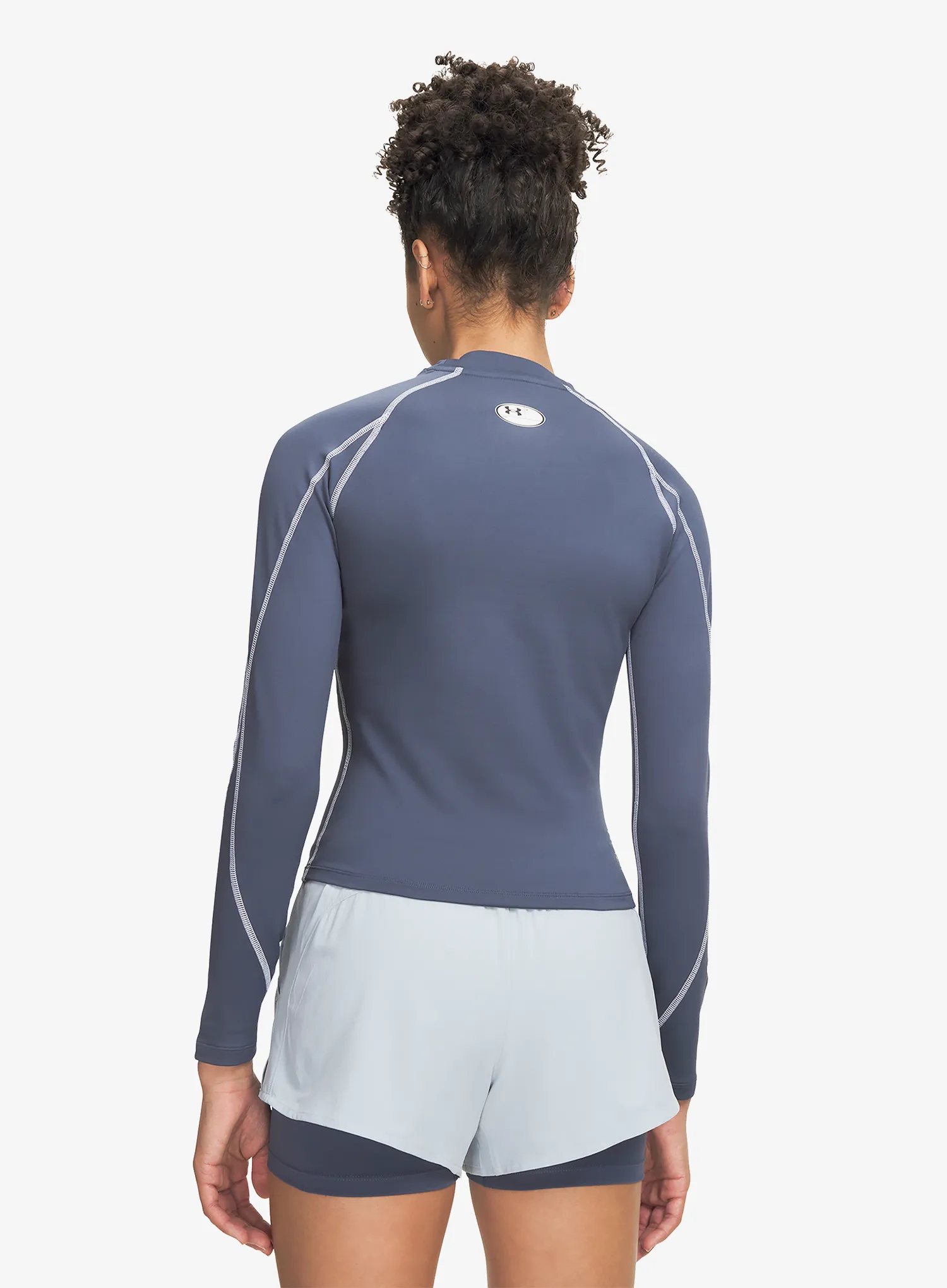 Дамски термоактивен суичър Under Armour Coldgear Elite Mock - downpour gray/reflective
