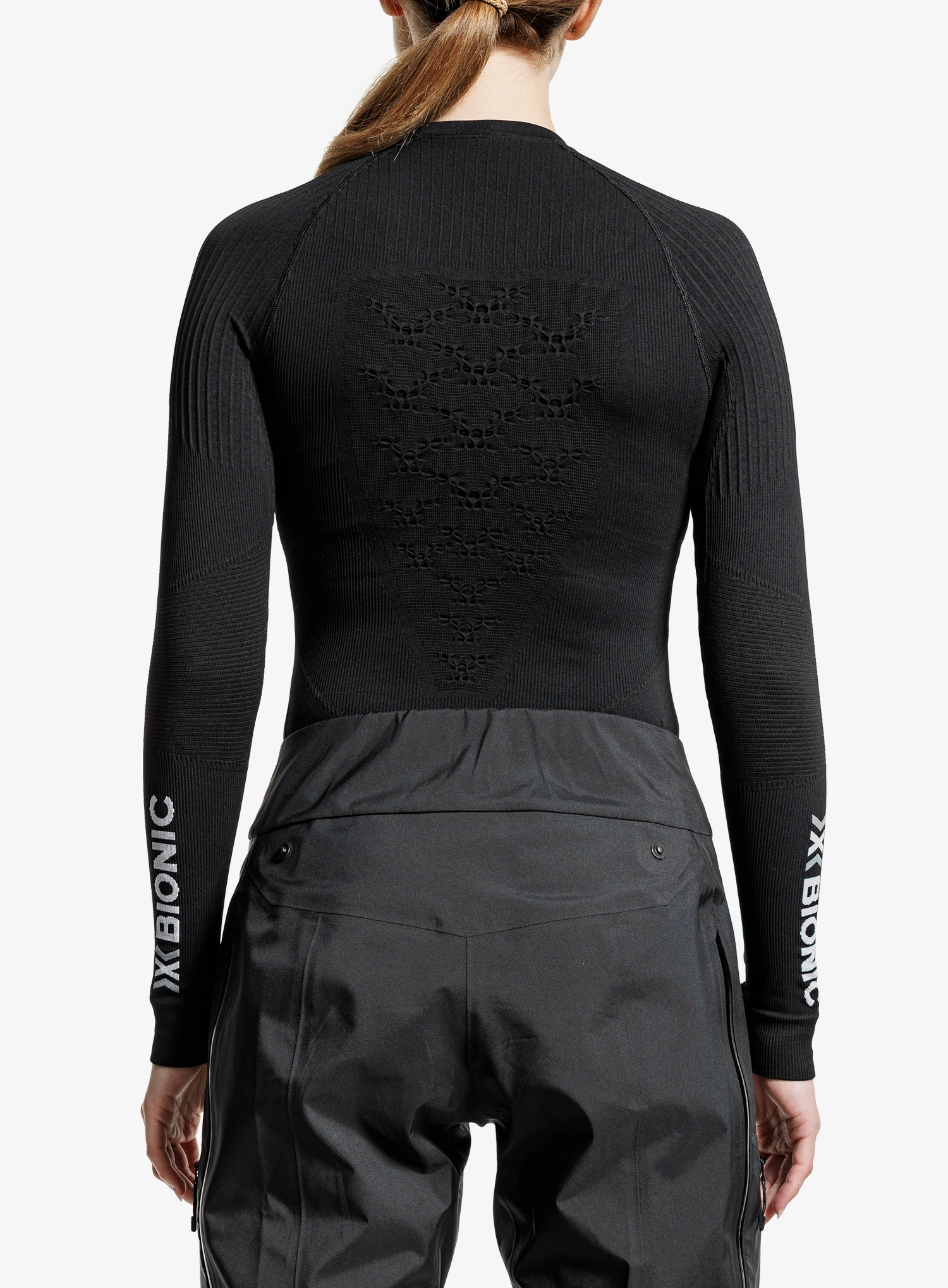 Дамски термоактивен суичър X-Bionic Energy Accumulator 4.0 Shirt - opal black/arctic wht