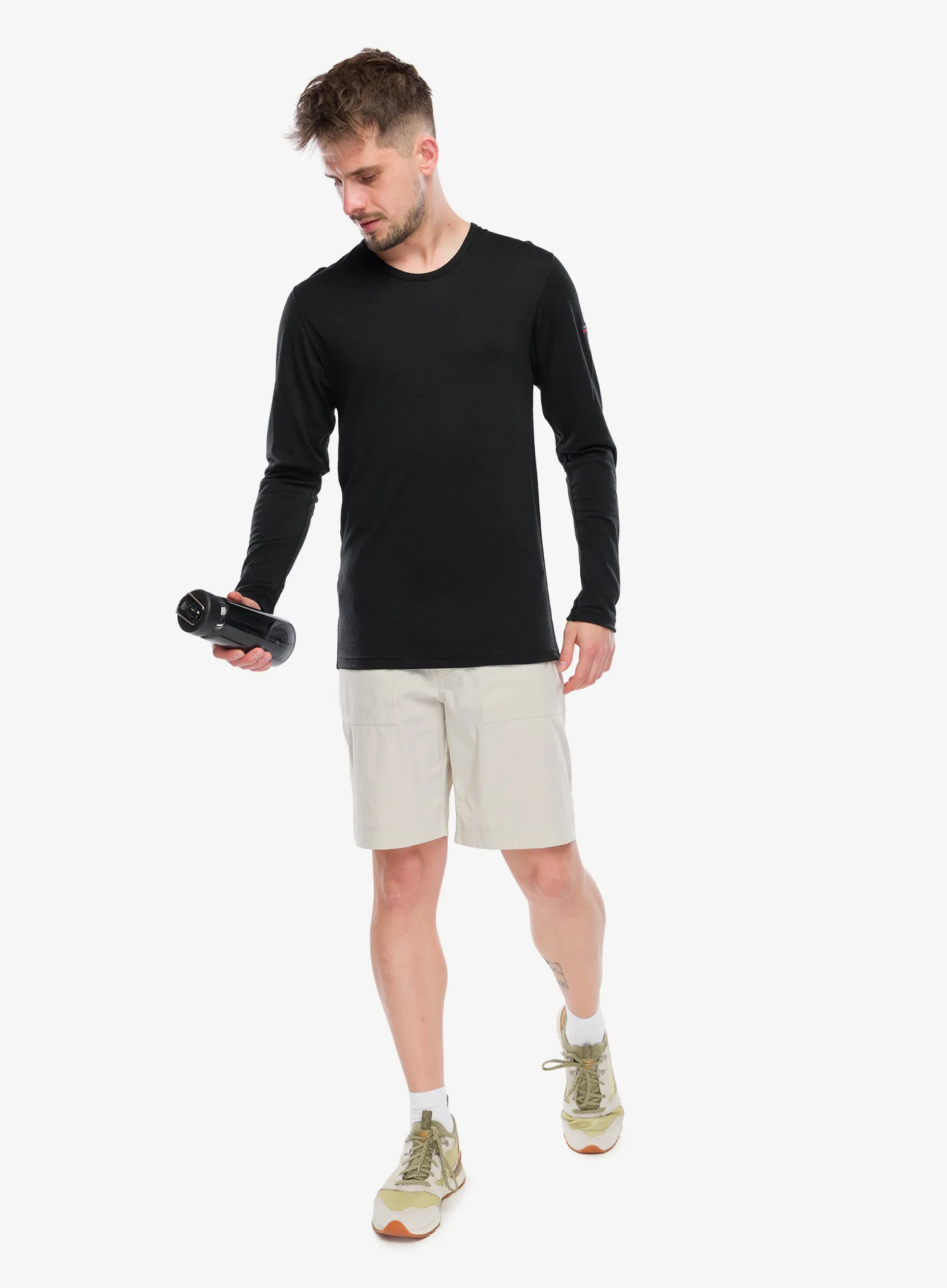 Термоактивен суичър Devold Breeze Merino 150 Shirt - black