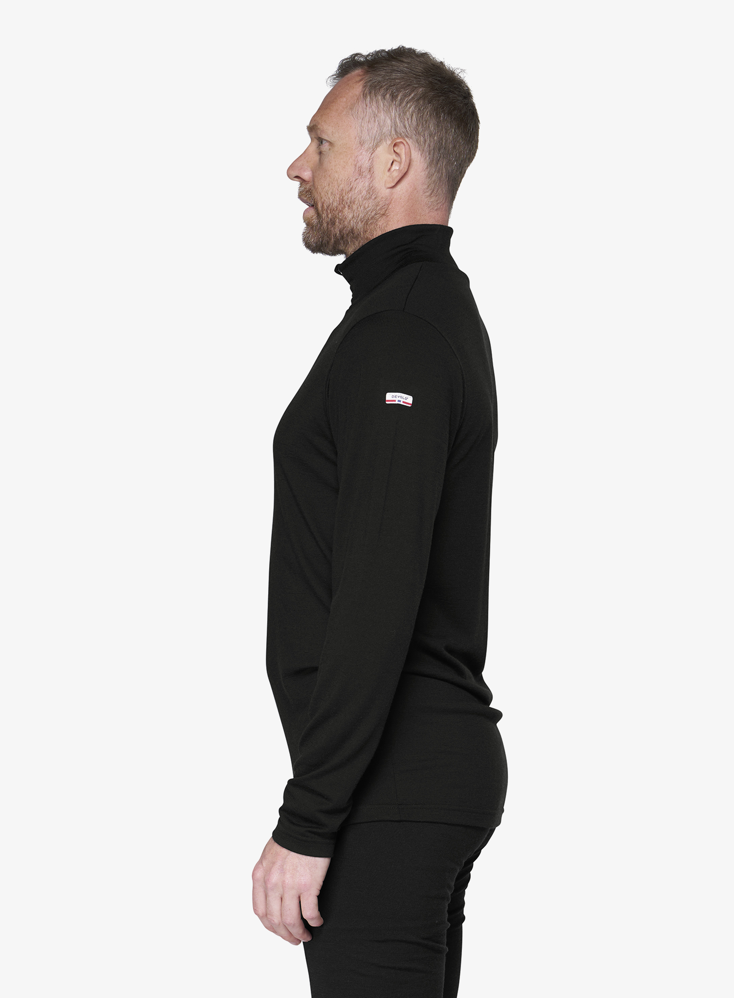 Термоактивен суичър Devold Breeze Plus Merino 200 Zip Neck - black