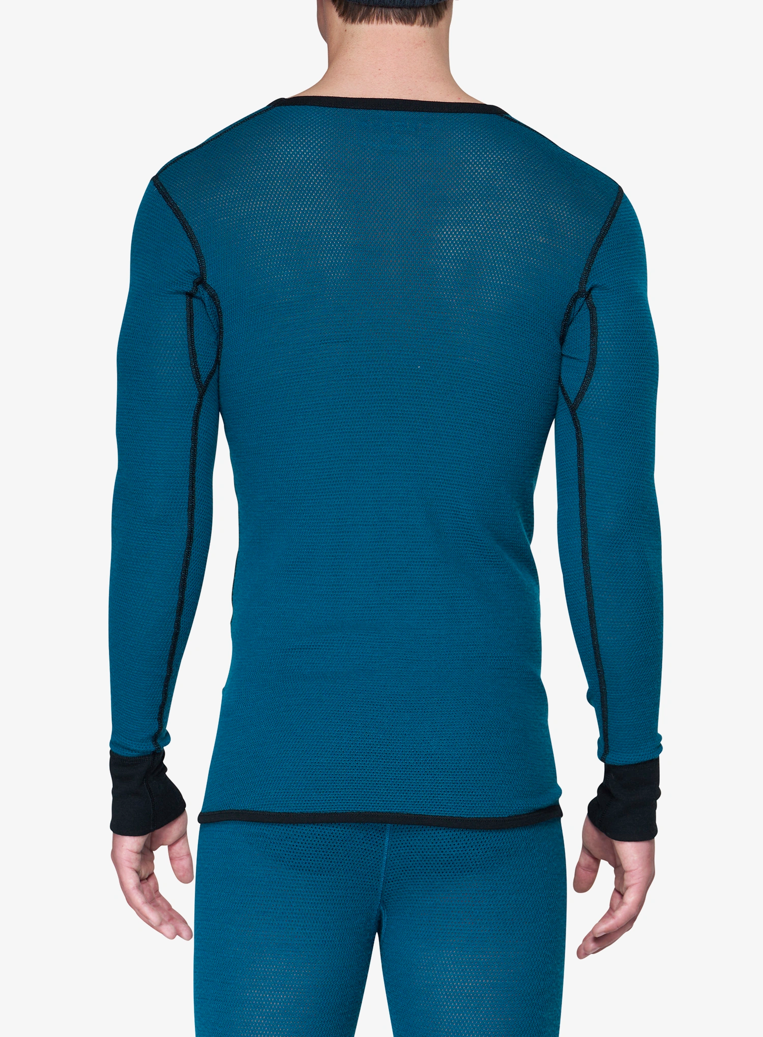 Термоактивен суичър Devold Wool Mesh 190 Shirt - flood/caviar
