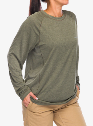 Термоактивен суичър Gramicci Winter Thermal LS Crew - olive heather