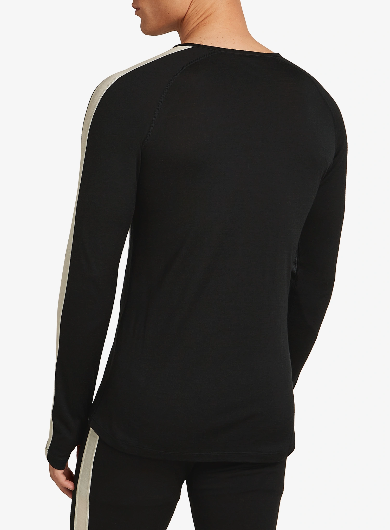 Термоактивен суичър Icebreaker Merino 200 Oasis+ LS Crewe - black/jet hthr/undyed/cb