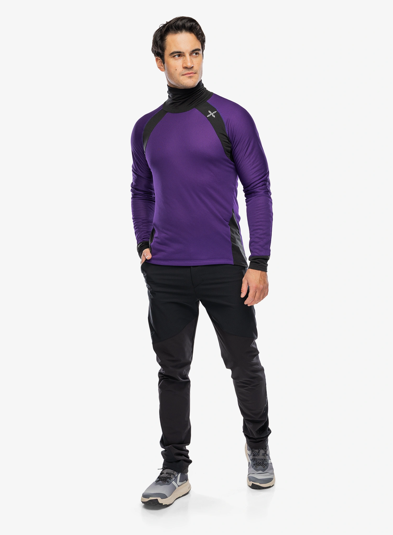 Термоактивен суичър Montura Vertigo Octa High Neck - petunia/petunia