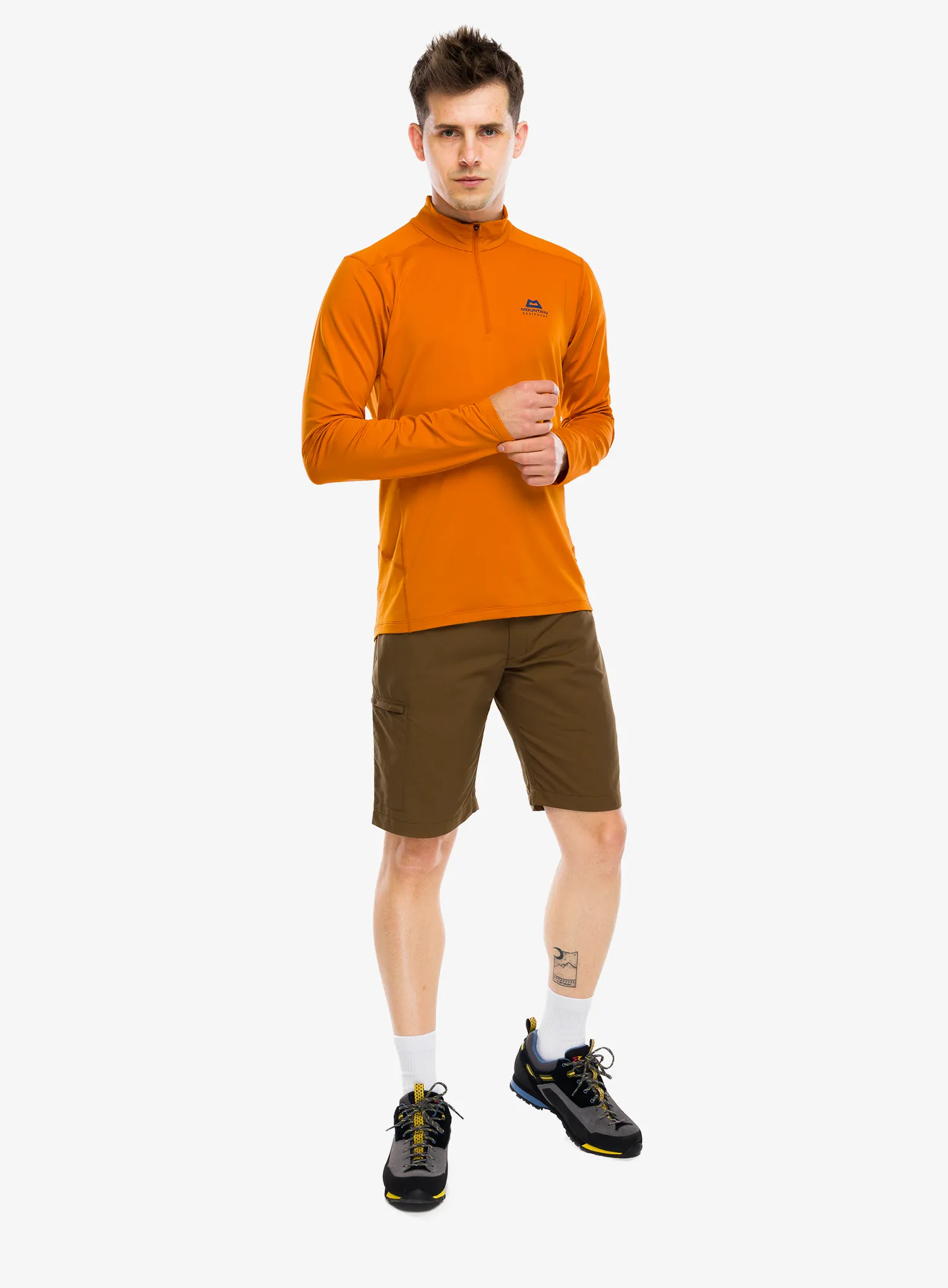 Термоактивен суичър Mountain Equipment Cerrig LS Zip-T - rust