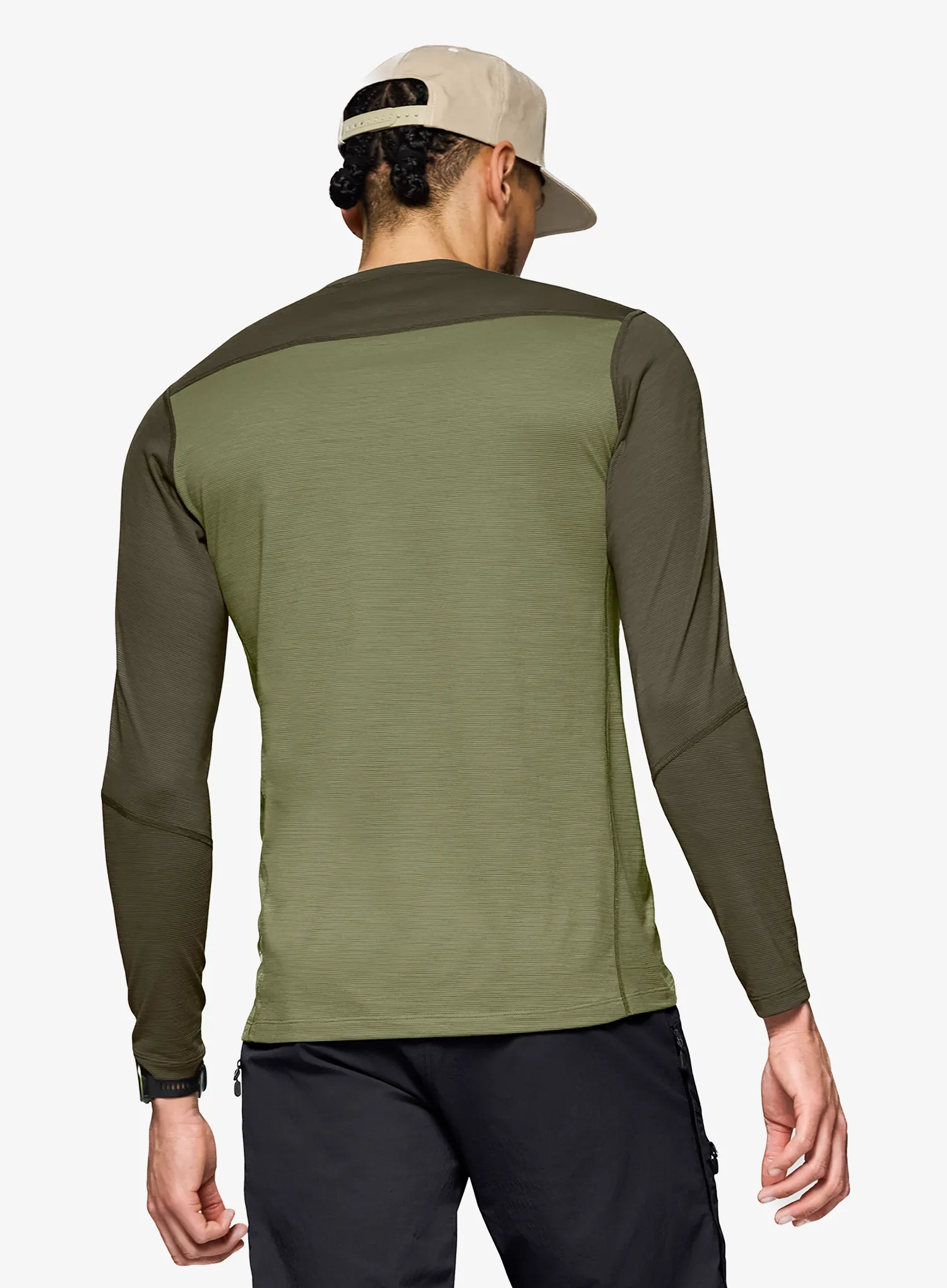 Термоактивен суичър Norrona Femund PureUll Long Sleeve - loden green