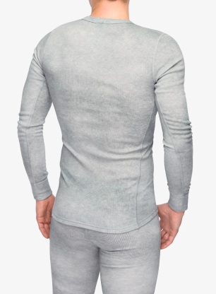 Термоактивен суичър Odlo Active Warm X Pow BL Top Crew Neck L/S - silver grey