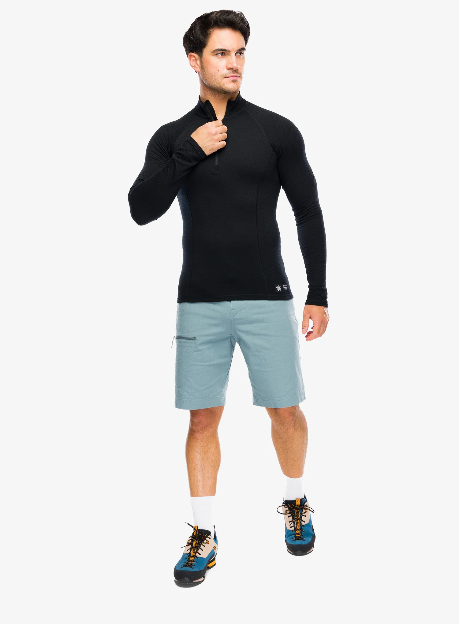 Термоактивен суичър Sensor Merino DF Tee L/S Zip - black