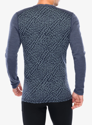 Термоактивен суичър Smartwool Classic Thermal Merino Base Layer Crew Boxed - nightfall retro line