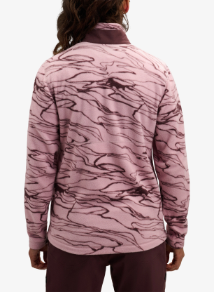 Дамски суичър за катерене Black Diamond Lightweight HZ Poly Fleece - relief/meadow rose/fig