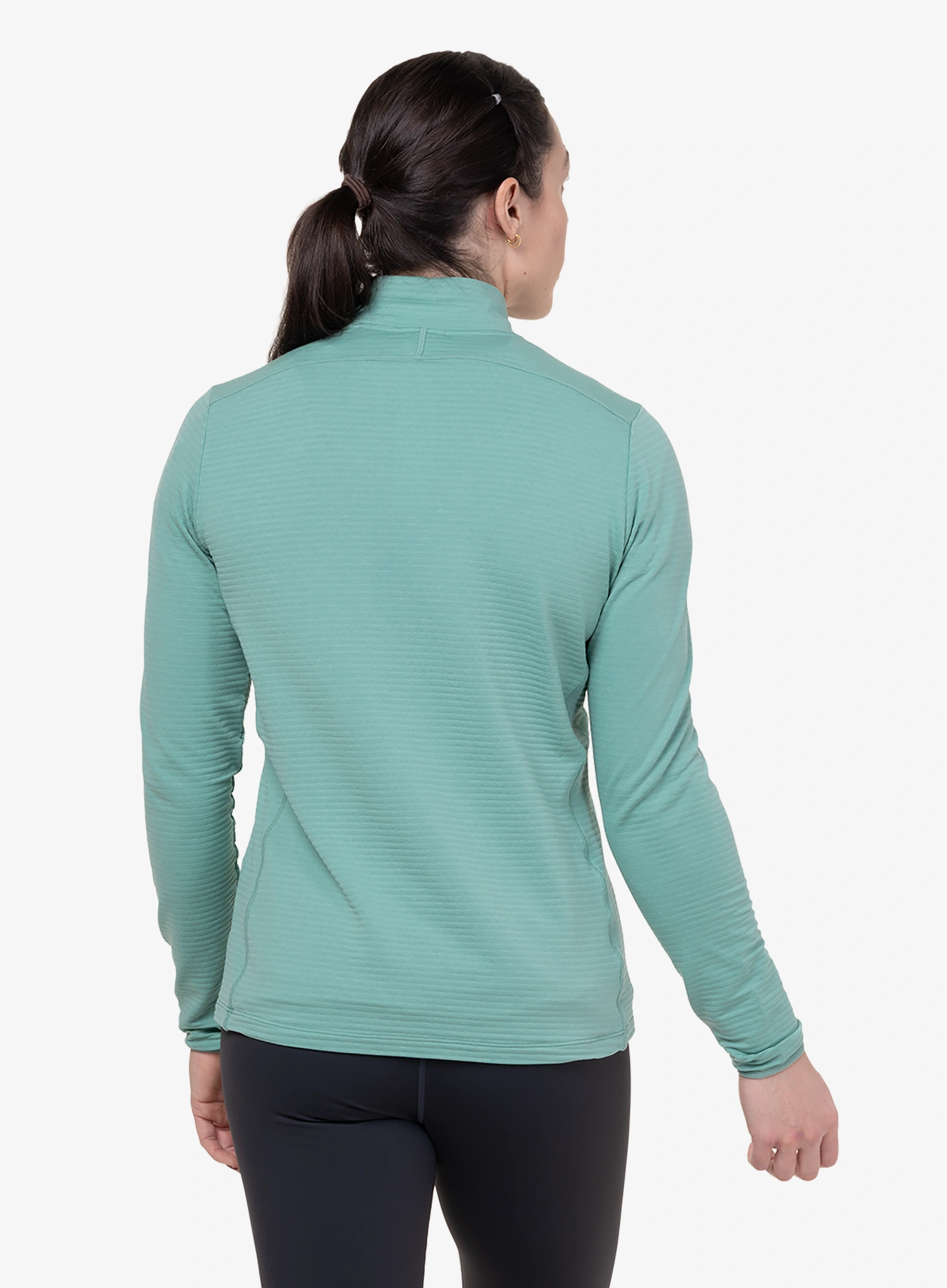 Дамски суичър за катерене Mountain Equipment Lumiko Zip-T - lichen green/d.teal
