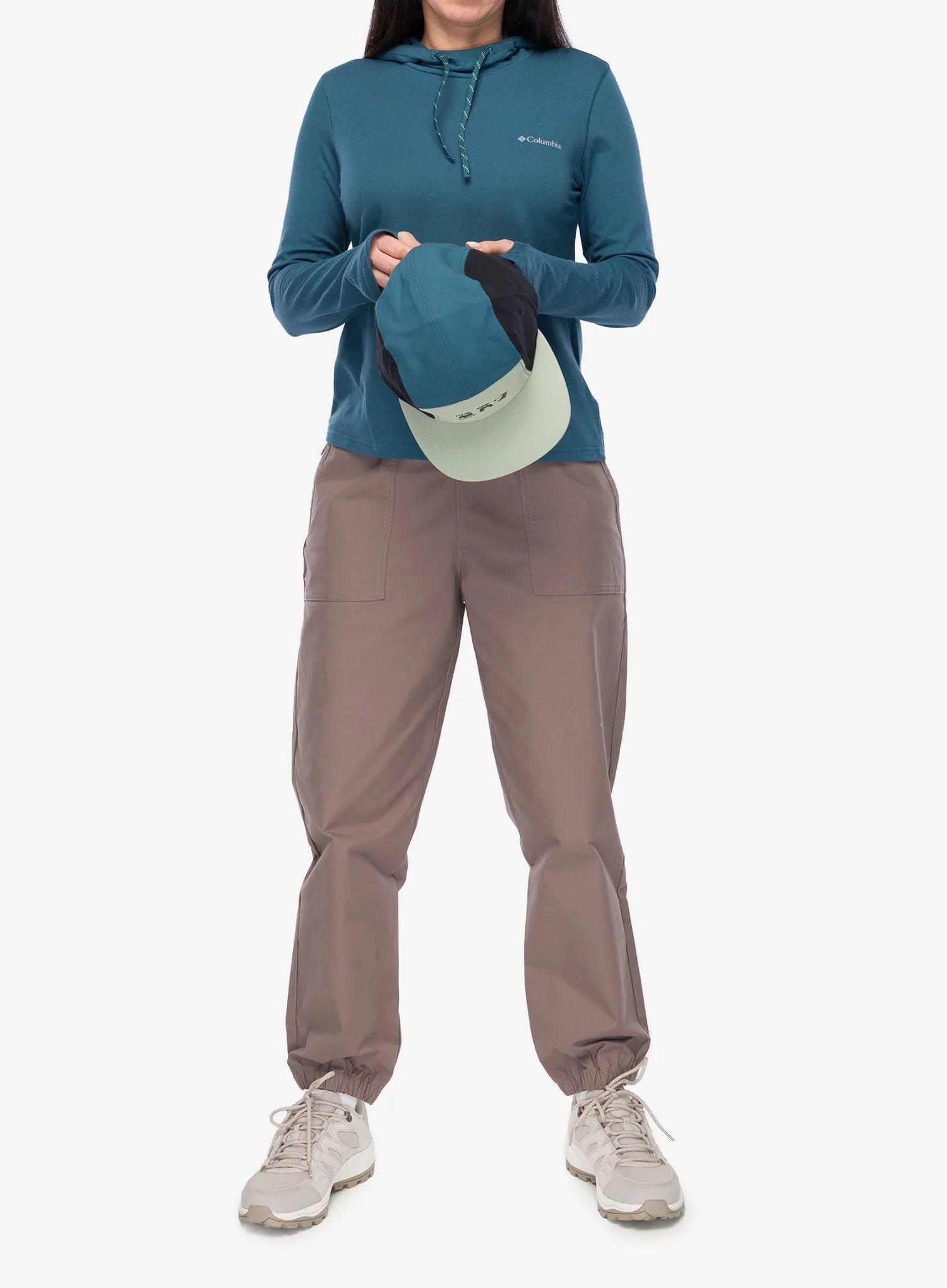 Дамски суичър с качулка Columbia EU Sun Trek LS Hoodie - everblue