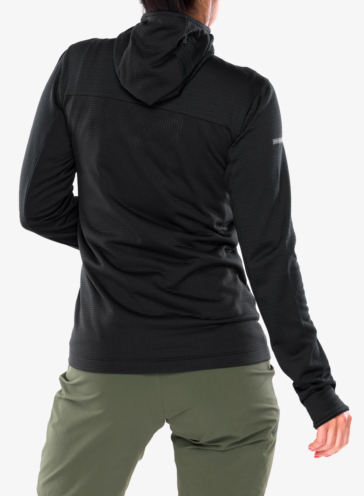 Дамски суичър с качулка Haglofs L.I.M Mid Fast II Hood - true black