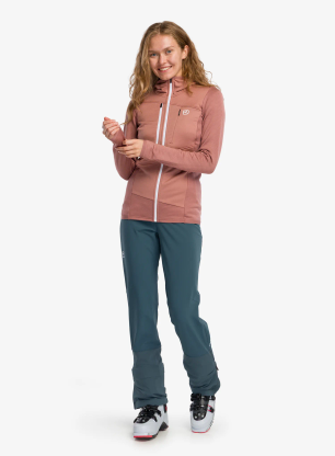 Дамски суичър с качулка Ortovox Fleece Grid Hoody - dusk rose