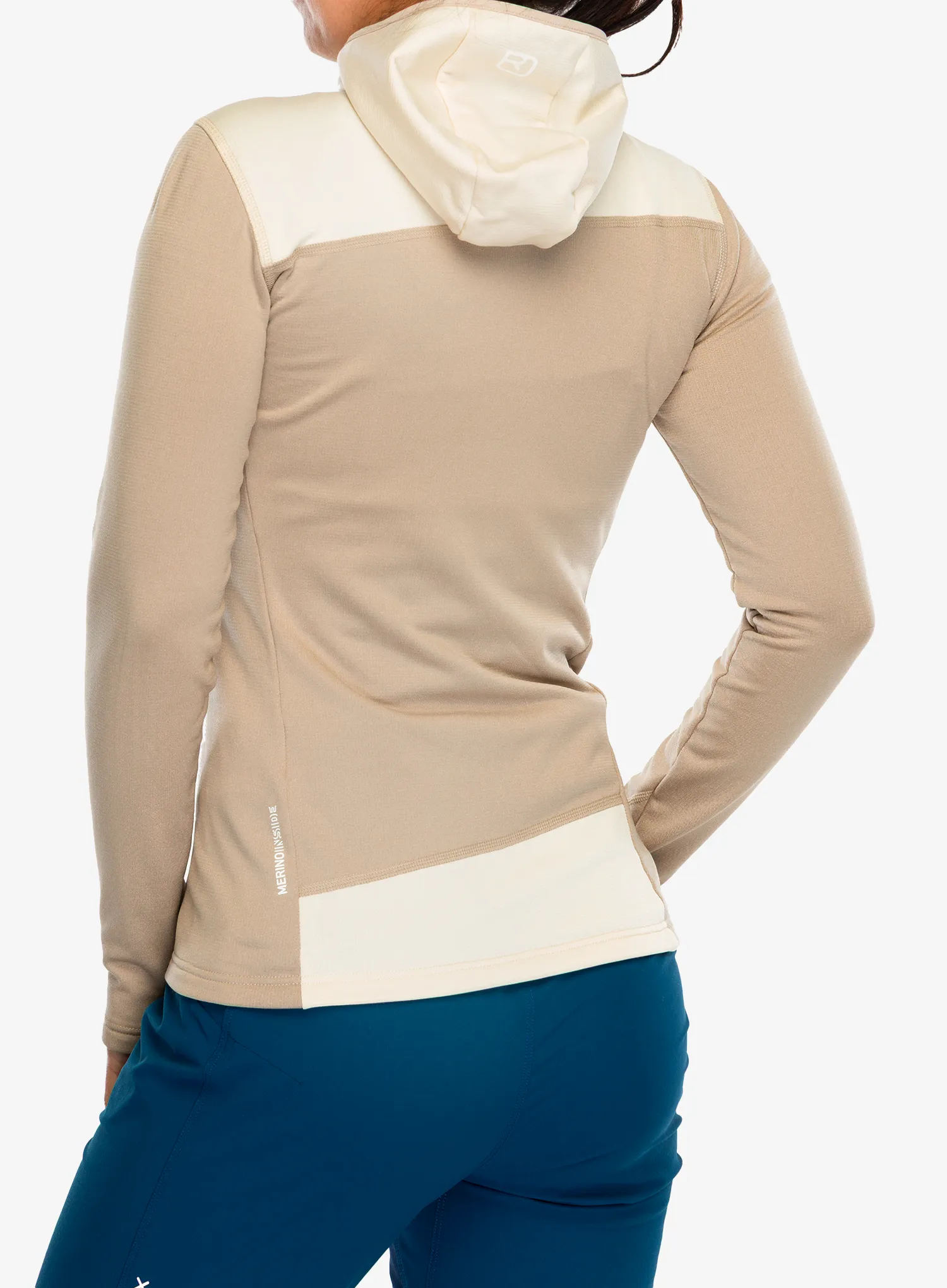 Дамски суичър с качулка Ortovox Fleece Light Hoody - grey sand