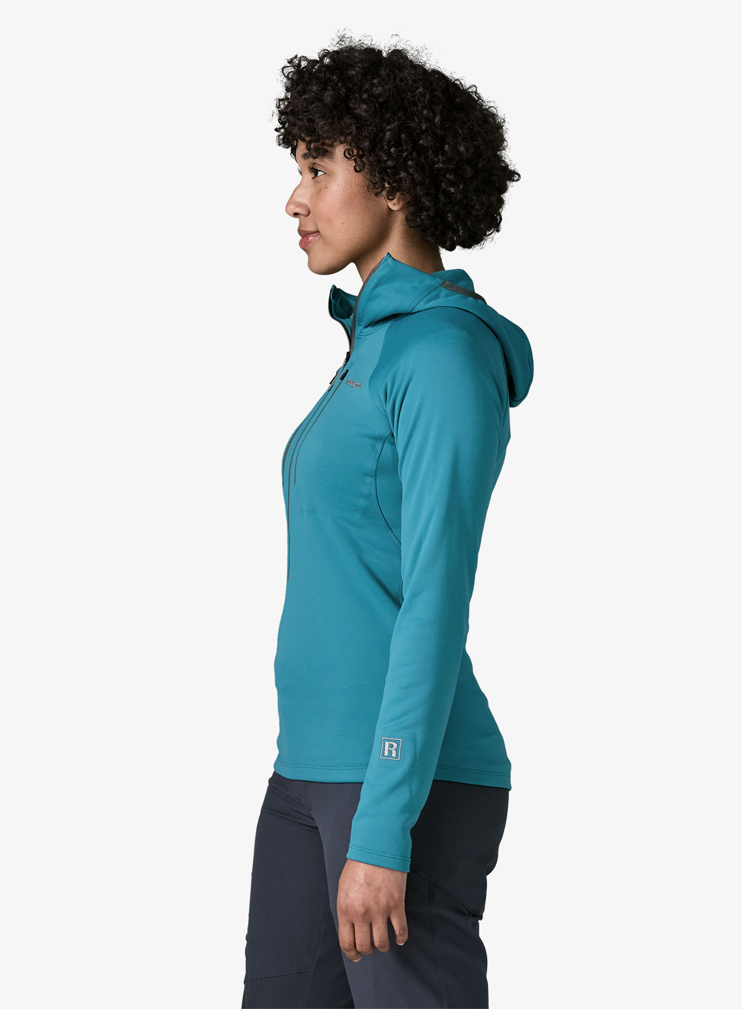 Дамски суичър с качулка Patagonia R1 Ultralight Hoody - glacial blue
