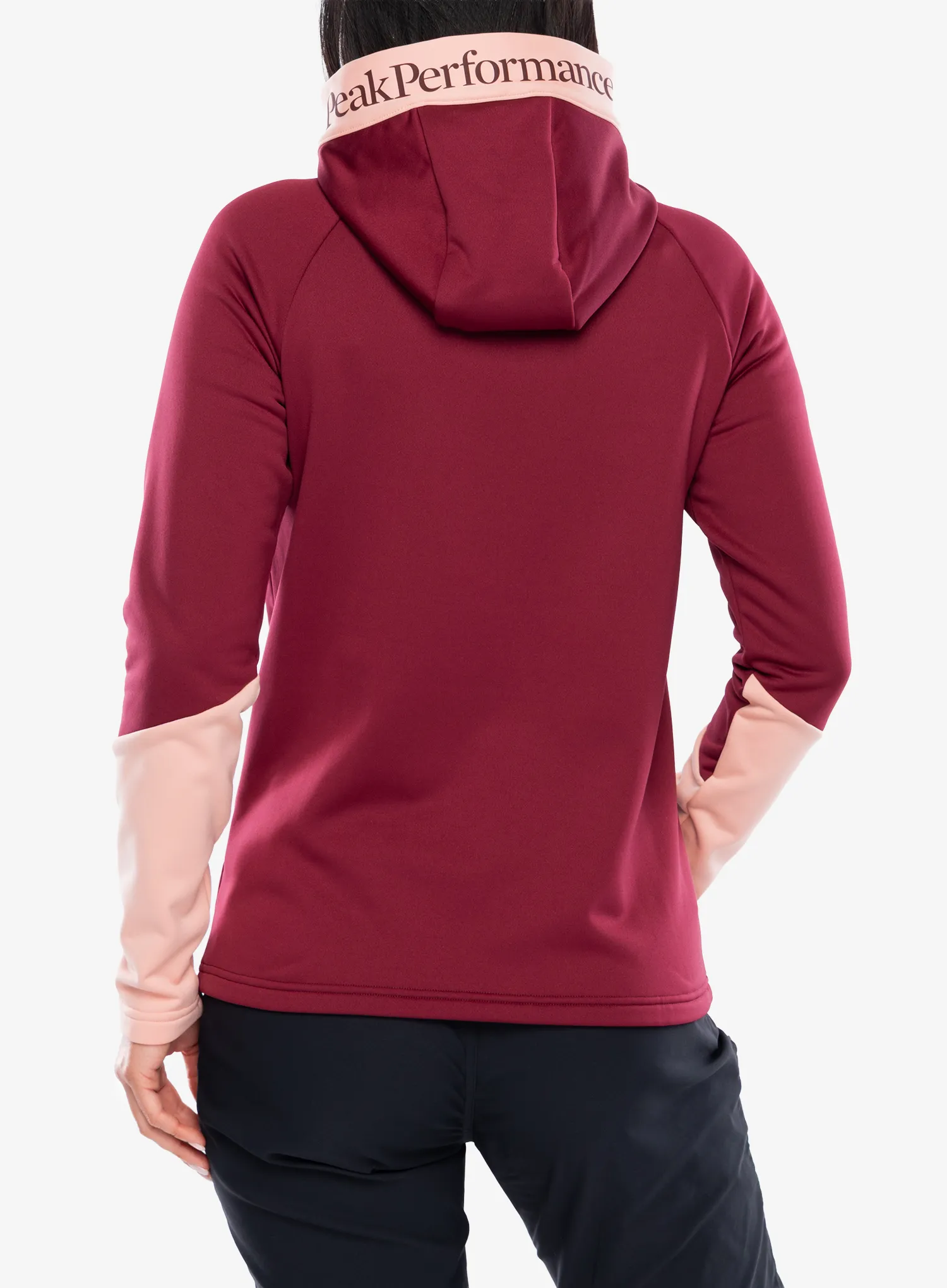 Дамски суичър с качулка Peak Performance Rider Essentials Zip Hood - vertical zenith/peach fuzz
