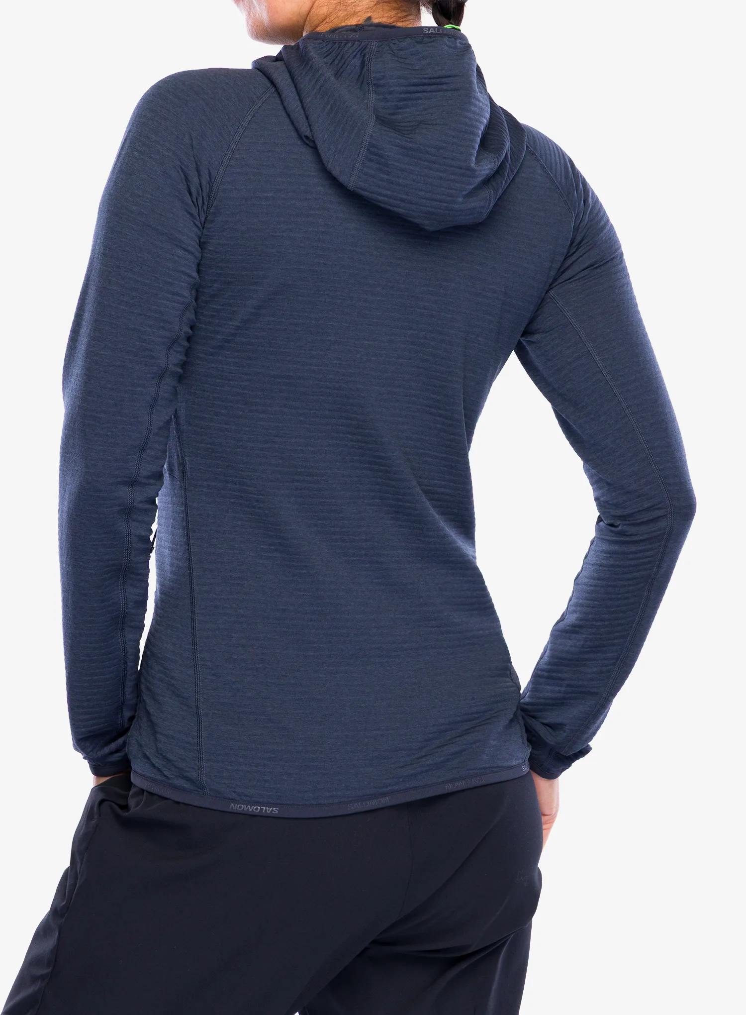 Дамски суичър с качулка Salomon Essential Lightwarm Hoodie - blue nights
