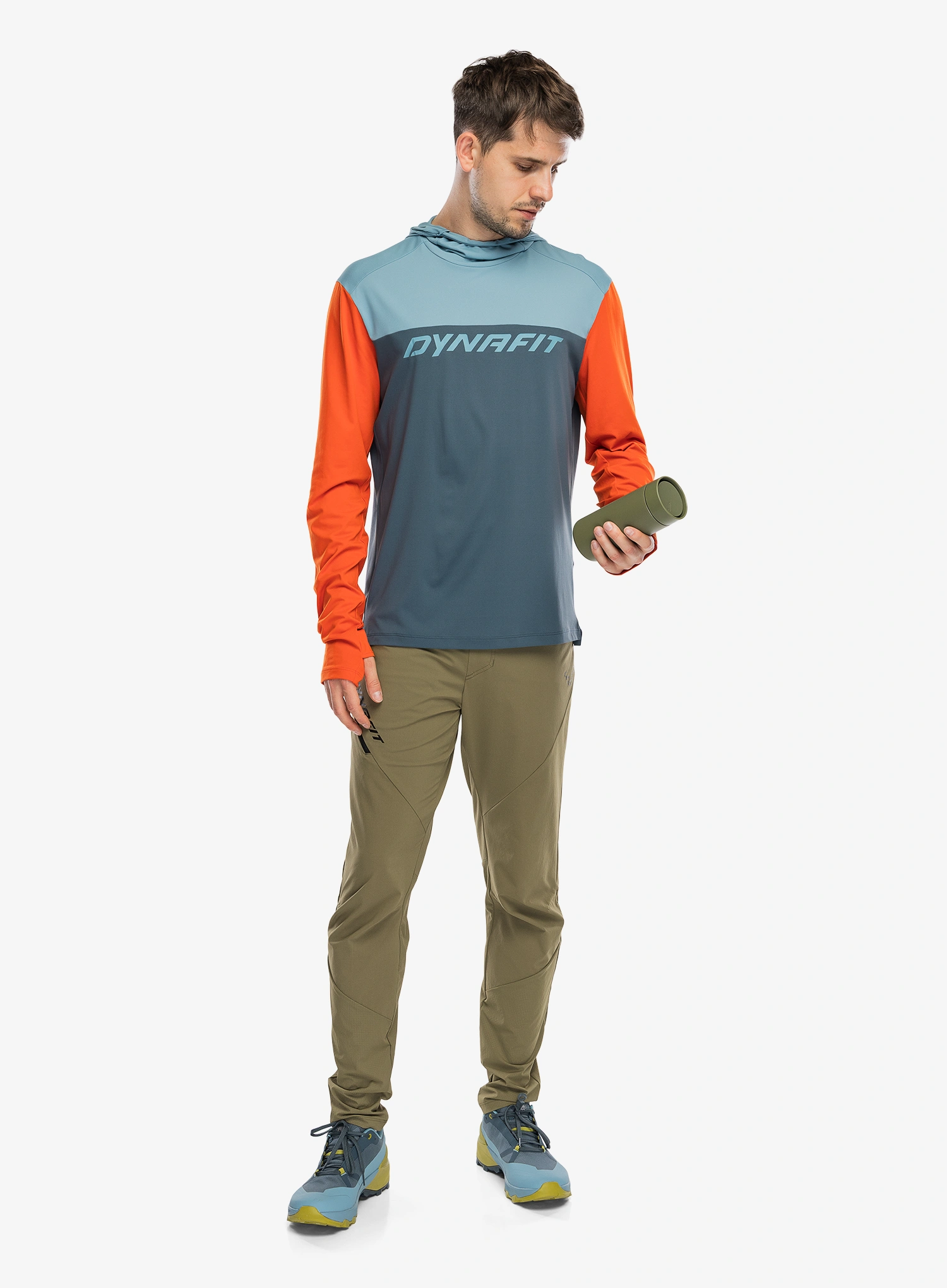 Суичър с качулка Dynafit Traverse Sun Hoody - cinder