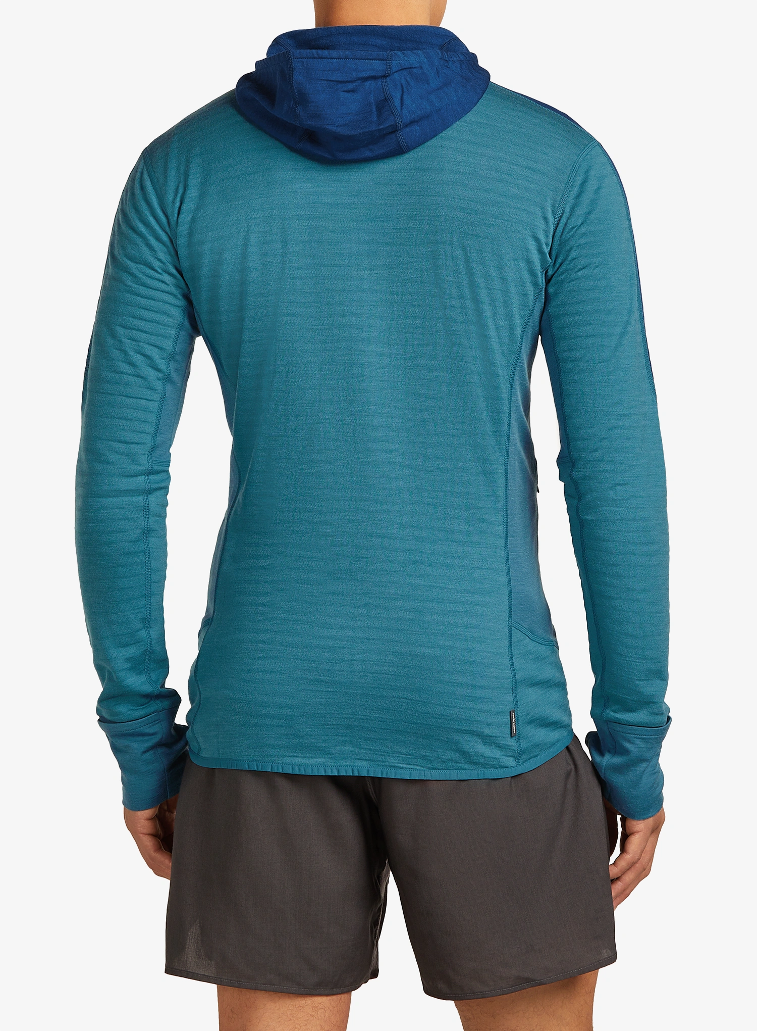 Суичър с качулка Icebreaker Merino Blend 300 RealFleece Descender LS Zip Hoodie - topaz/atlantis/cb