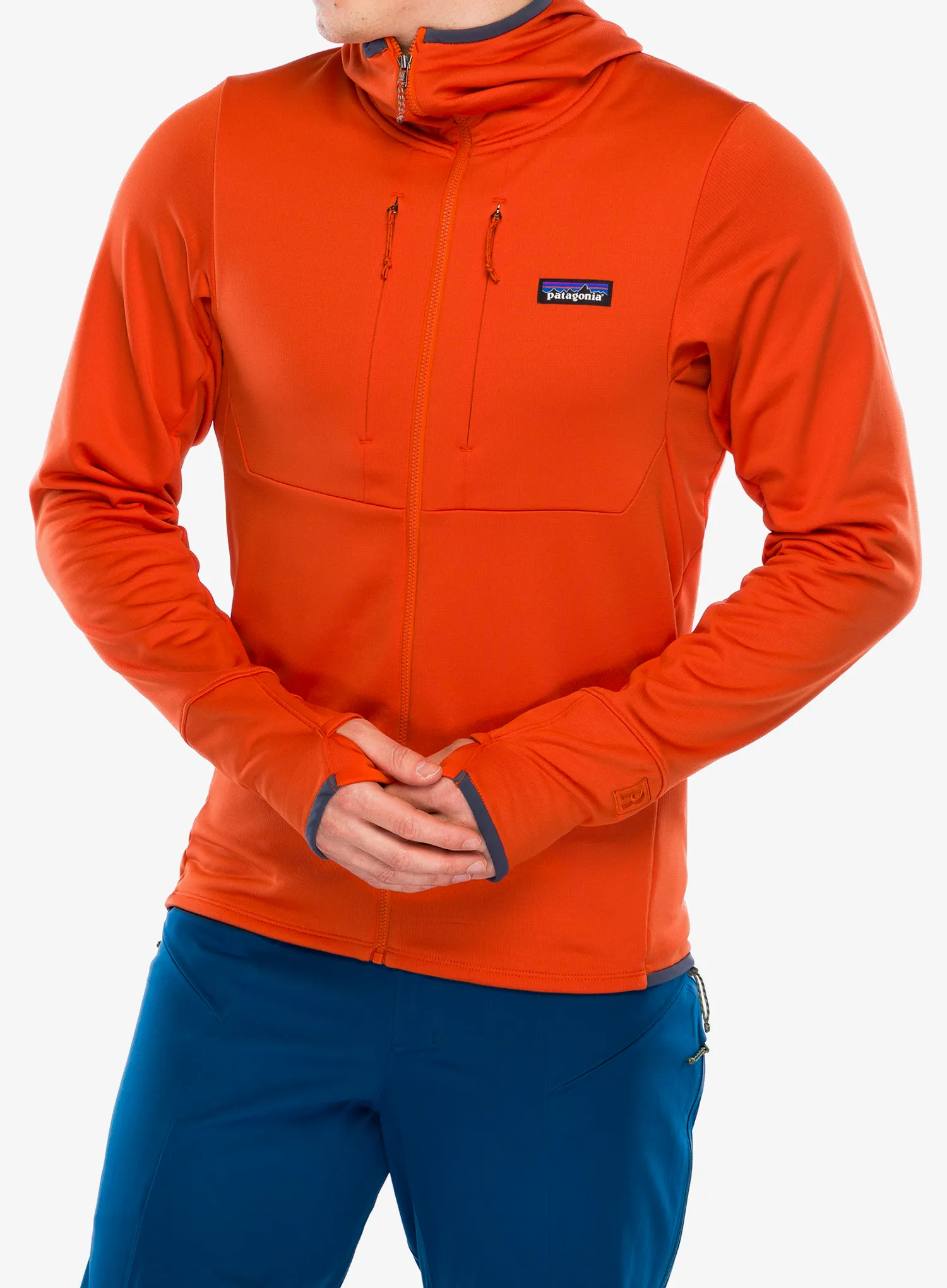 Суичър с качулка Patagonia R1 Thermal Full-Zip Hoody - pollinator orange