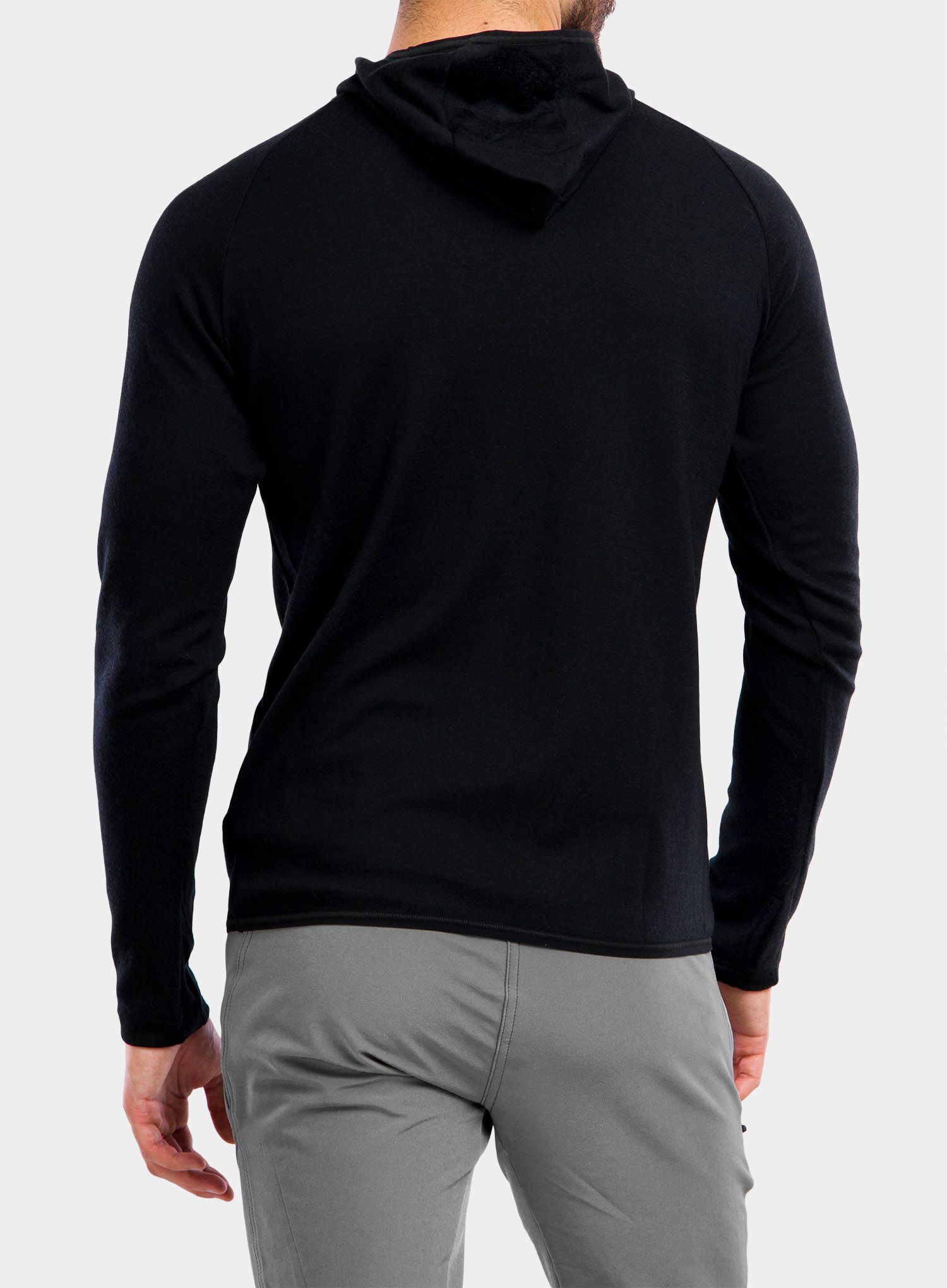 Суичър с качулка Sensor Merino Upper Fleece Hooded - black mountains