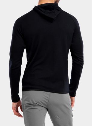Суичър с качулка Sensor Merino Upper Fleece Hooded - black mountains