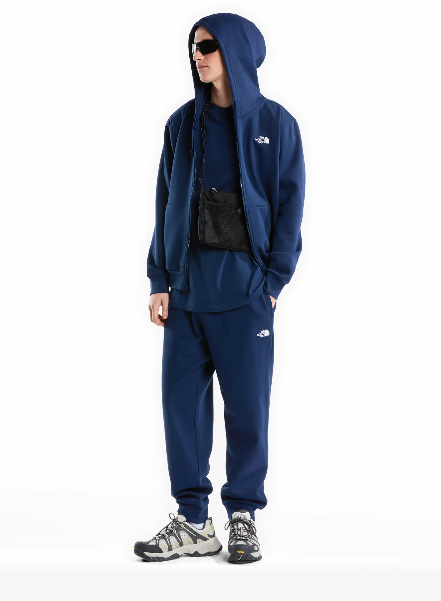 Суичър с качулка The North Face Evolution Simple Dome Regular Full Zip - summit navy