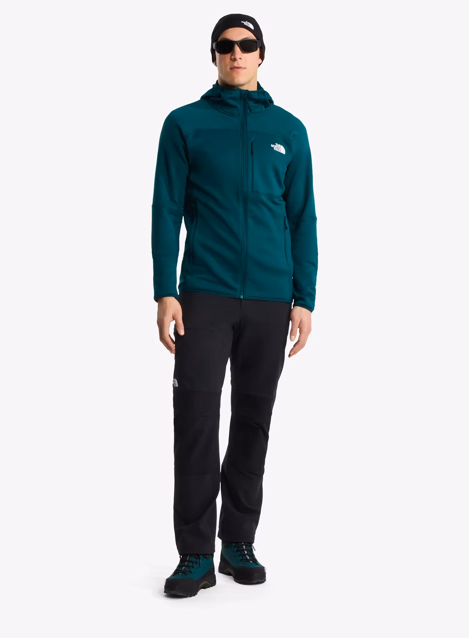 Суичър с качулка The North Face Polartec Powerstretch Meteora Hoodie - pacific teal