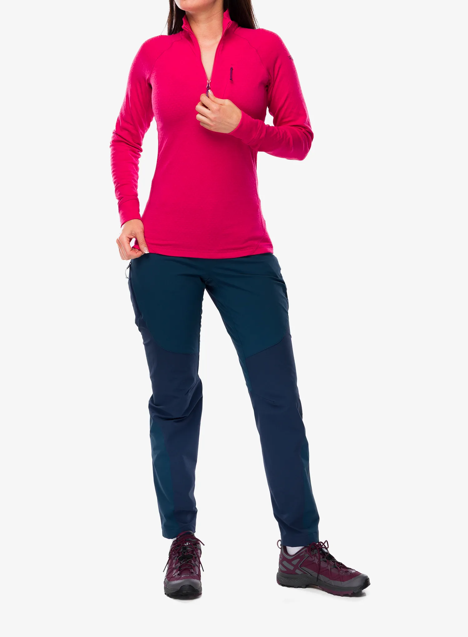 Блузи с 1/2 цип дамска Rab Nexus Pull On - watermelon