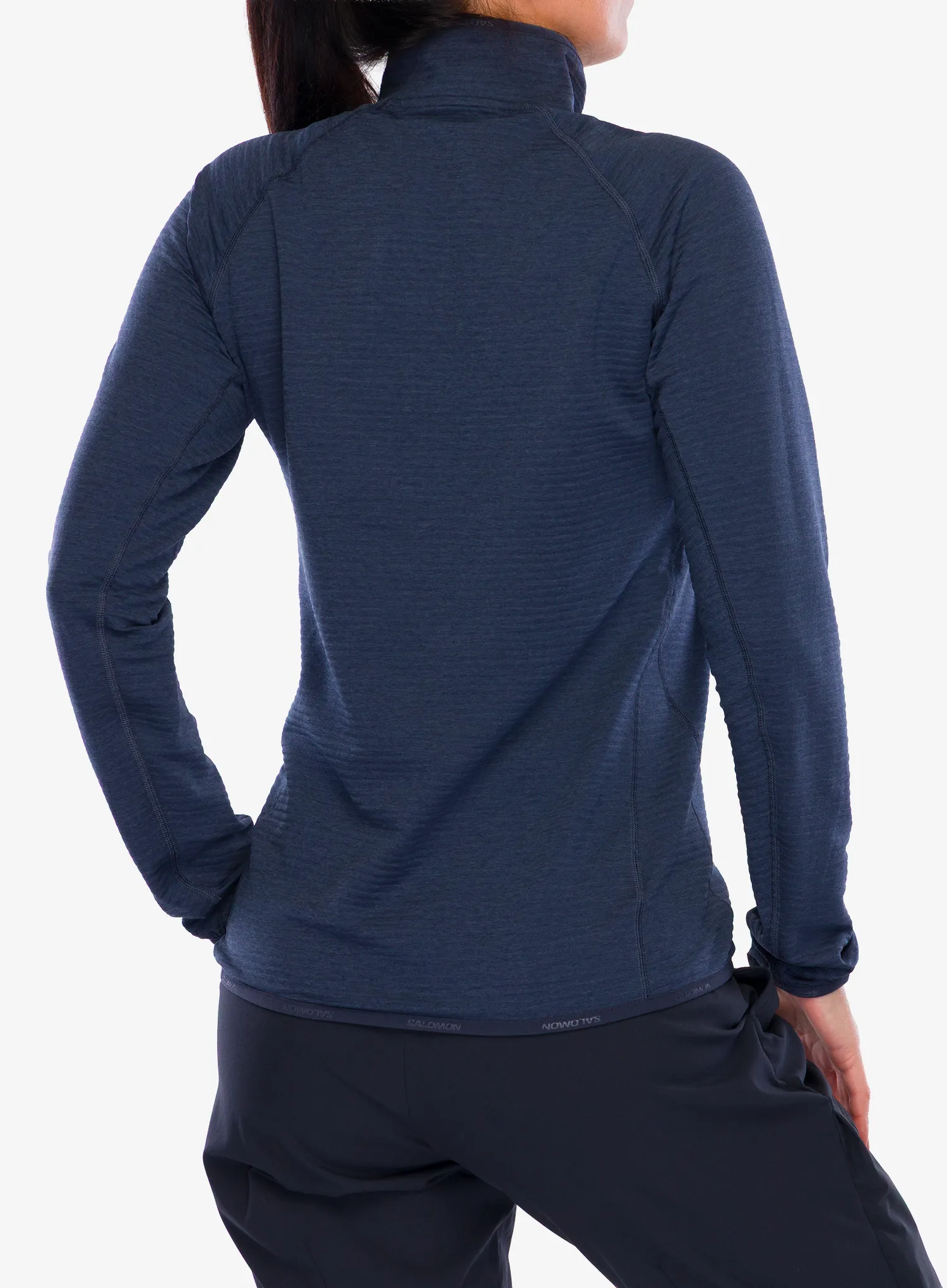 Блузи с 1/2 цип дамска Salomon Essential Lightwarm HZ - blue nights